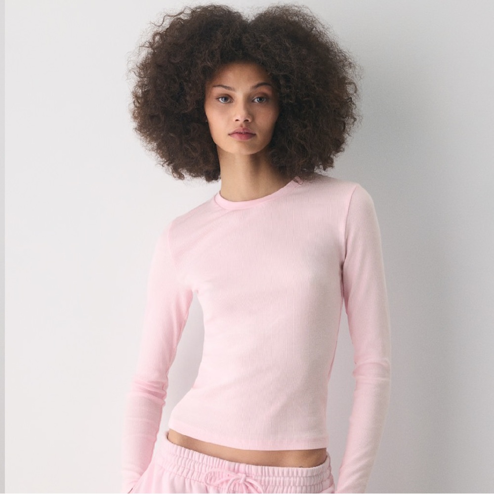 Aritzia | HomeStretch™ Rib Solo Longsleeve | Villa Pink | NWT